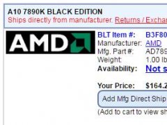 AMD A10-7890K和速龙5370处理器预计3月发布