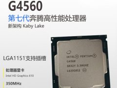 2017年家用办公电脑主机配置推荐 1800元奔腾G4560电脑配置清单