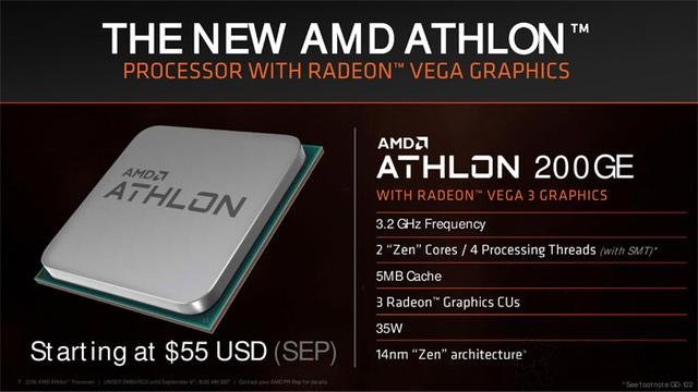 AMD速龙200GE性能对比测试评测：Intel奔腾对手驾到！