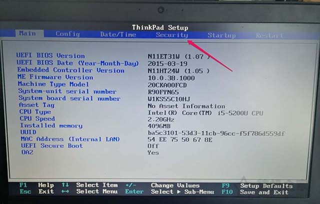 ThinkPad笔记本电脑如何开启CPU虚拟化技术的图文教程