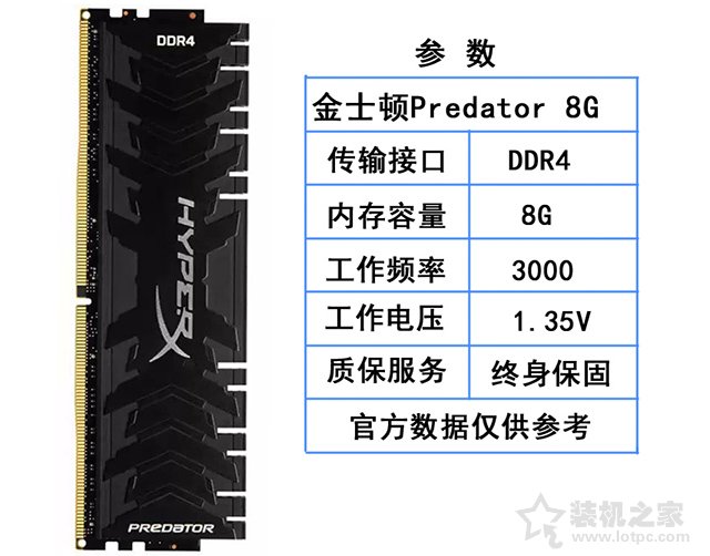 金士顿 骇客神条Predator系列 DDR4 3000 8G内存